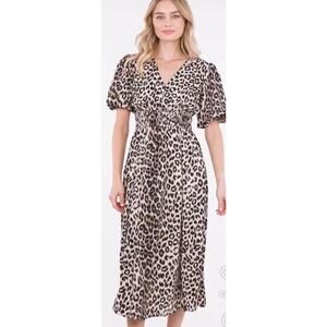 She + Sky Leopard Print Dress